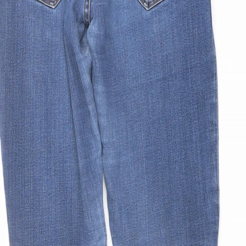 Superdry Mens Blue Cotton Skinny Jeans Size 30 in L32 in Regular Button