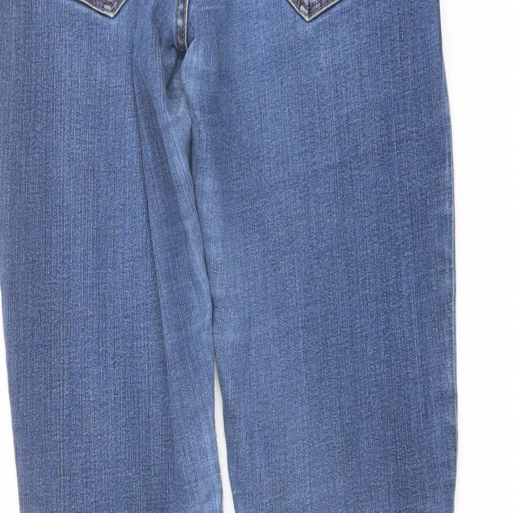 Superdry Mens Blue Cotton Skinny Jeans Size 30 in L32 in Regular Button