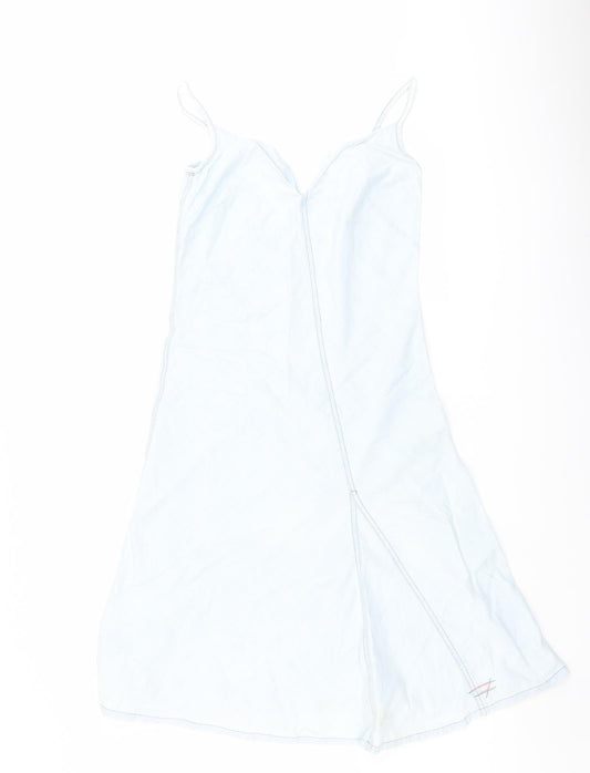 Diesel Womens Blue Cotton Slip Dress Size S V-Neck Pullover