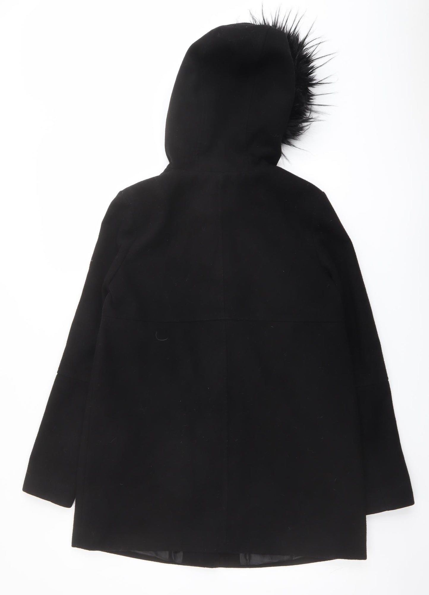 River Island Womens Black Pea Coat Coat Size 6 Zip
