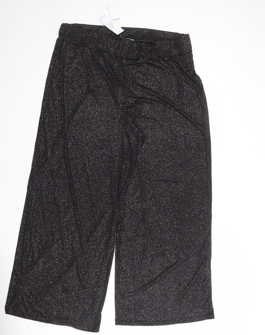 Yours Womens Black Polyester Trousers Size 18 L28 in Regular