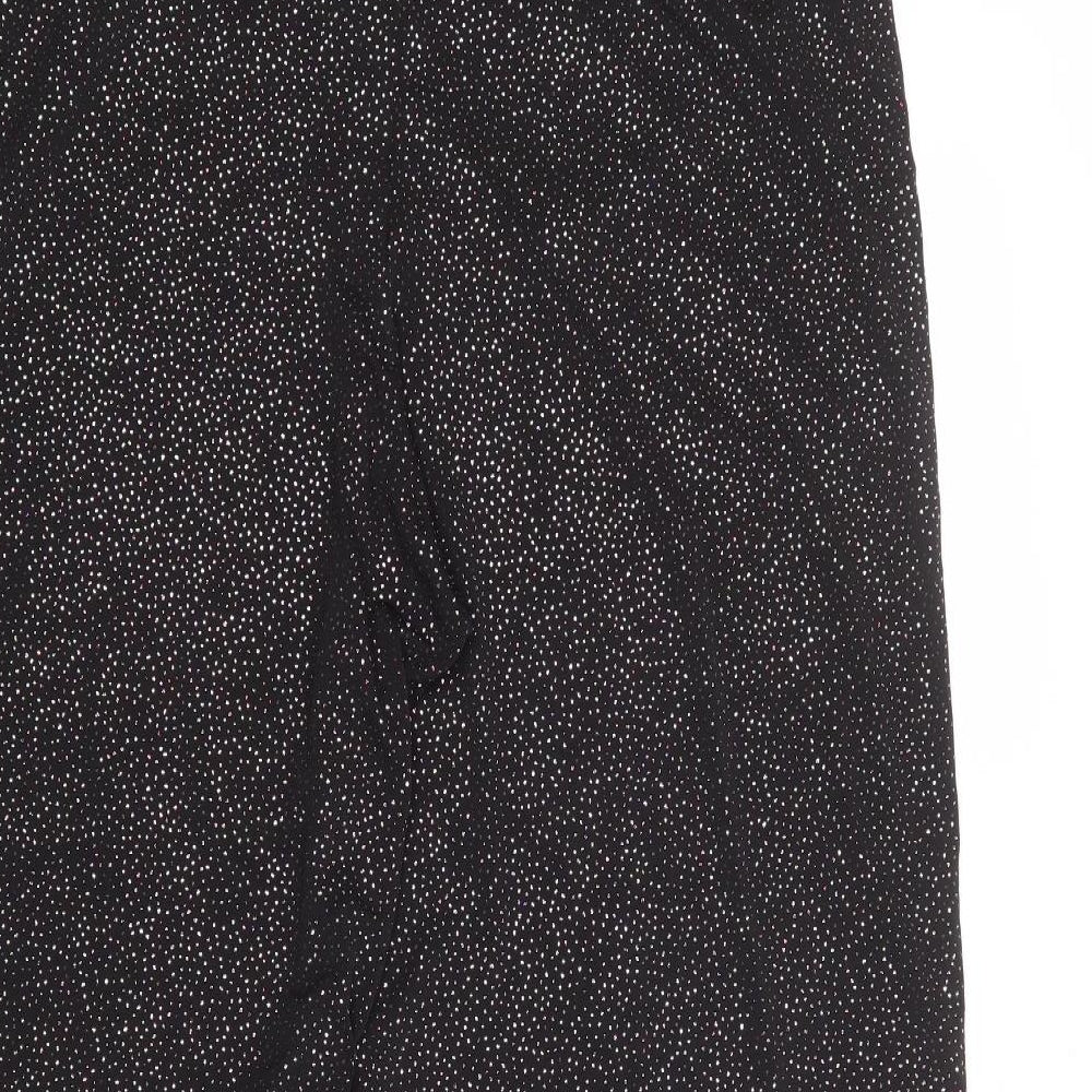 Yours Womens Black Polyester Trousers Size 18 L28 in Regular