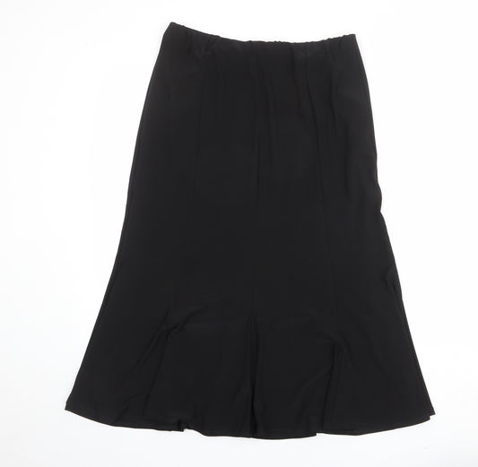 Saloos Womens Black Polyester A-Line Skirt Size 12