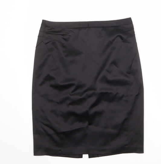 NEXT Womens Black Polyester Bandage Skirt Size 12 Zip
