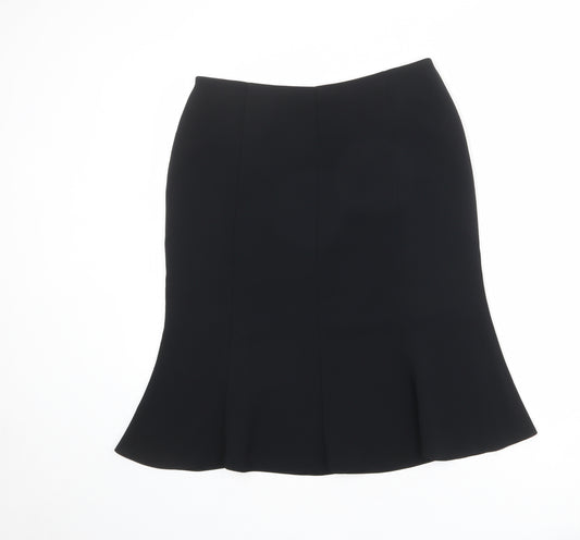 Marks and Spencer Womens Black Polyester Bandage Skirt Size 12 Zip