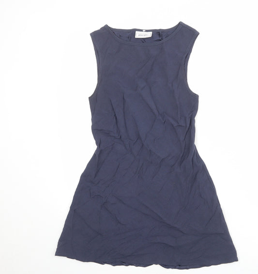 Principles Womens Blue Viscose Tank Dress Size 12 Round Neck Pullover