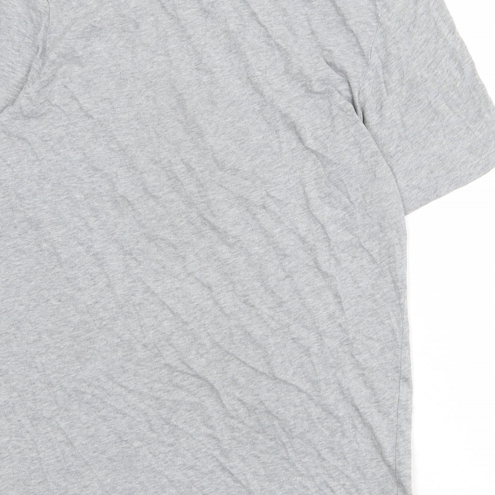 Nike Mens Grey Cotton T-Shirt Size S Round Neck
