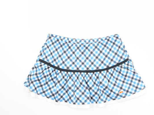 ellesse Womens Multicoloured Plaid Polyester Mini Skirt Size M