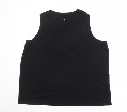 Marks and Spencer Womens Black Polyester Basic Tank Size 20 Crew Neck