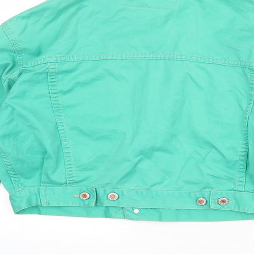Check Up Womens Green Jacket Size L Button