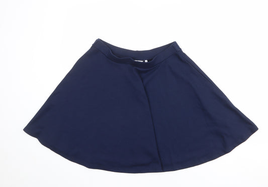 New Look Womens Blue Polyester Skater Skirt Size 12