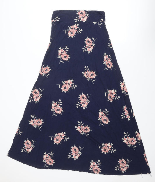 Capsule Womens Blue Floral Viscose A-Line Skirt Size 14