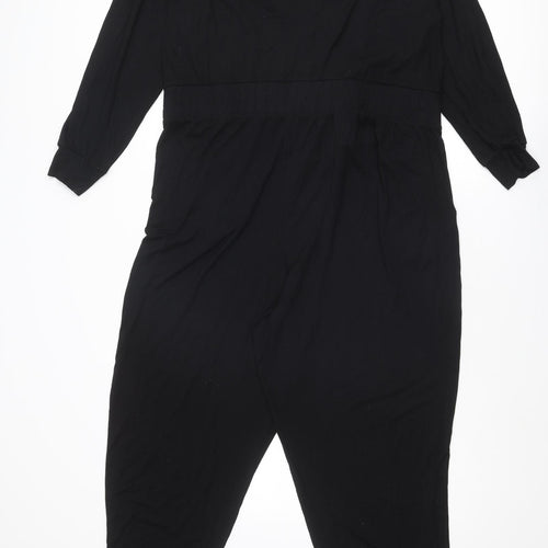 Winnie the Pooh Womens Black Viscose Jumpsuit One-Piece Size XL L29 in Pullover
