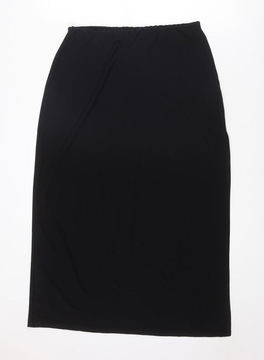 Kit Womens Black Polyester A-Line Skirt Size 16