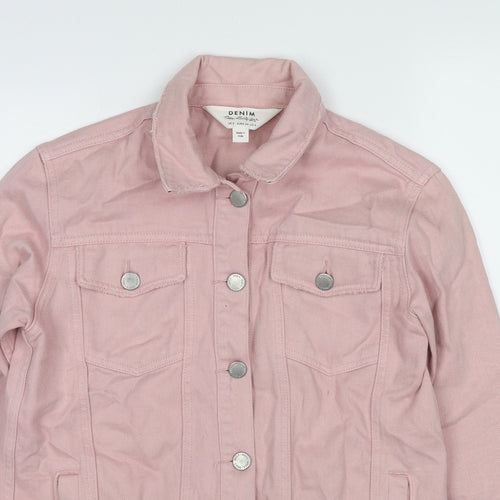 Miss Selfridge Womens Pink Jacket Size 8 Button