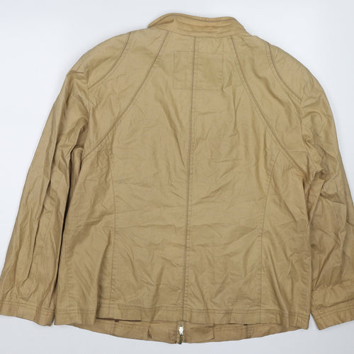 Isabell Womens Beige Jacket Size 20 Zip