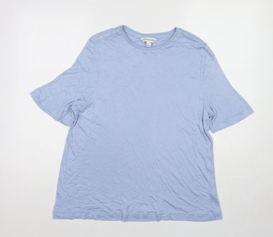 Autograph Womens Blue Viscose Basic T-Shirt Size 12 Crew Neck