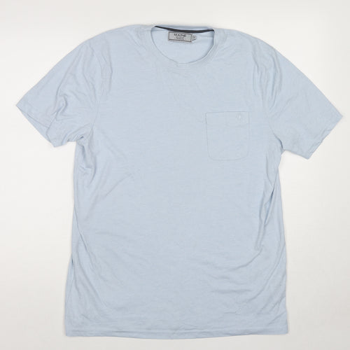 Maine Mens Blue Cotton T-Shirt Size M Round Neck