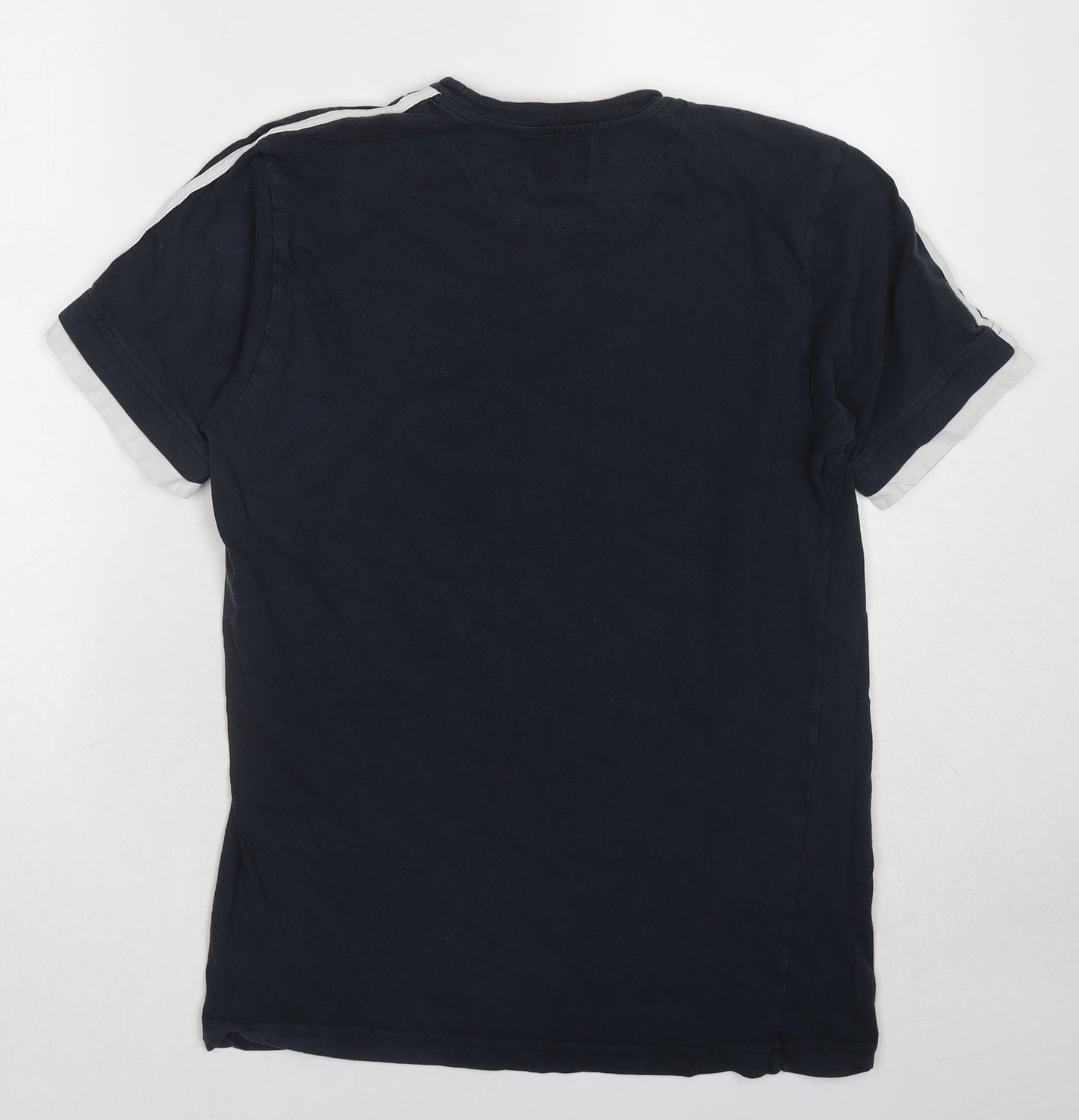 GymLocker Mens Black Cotton T-Shirt Size M Round Neck