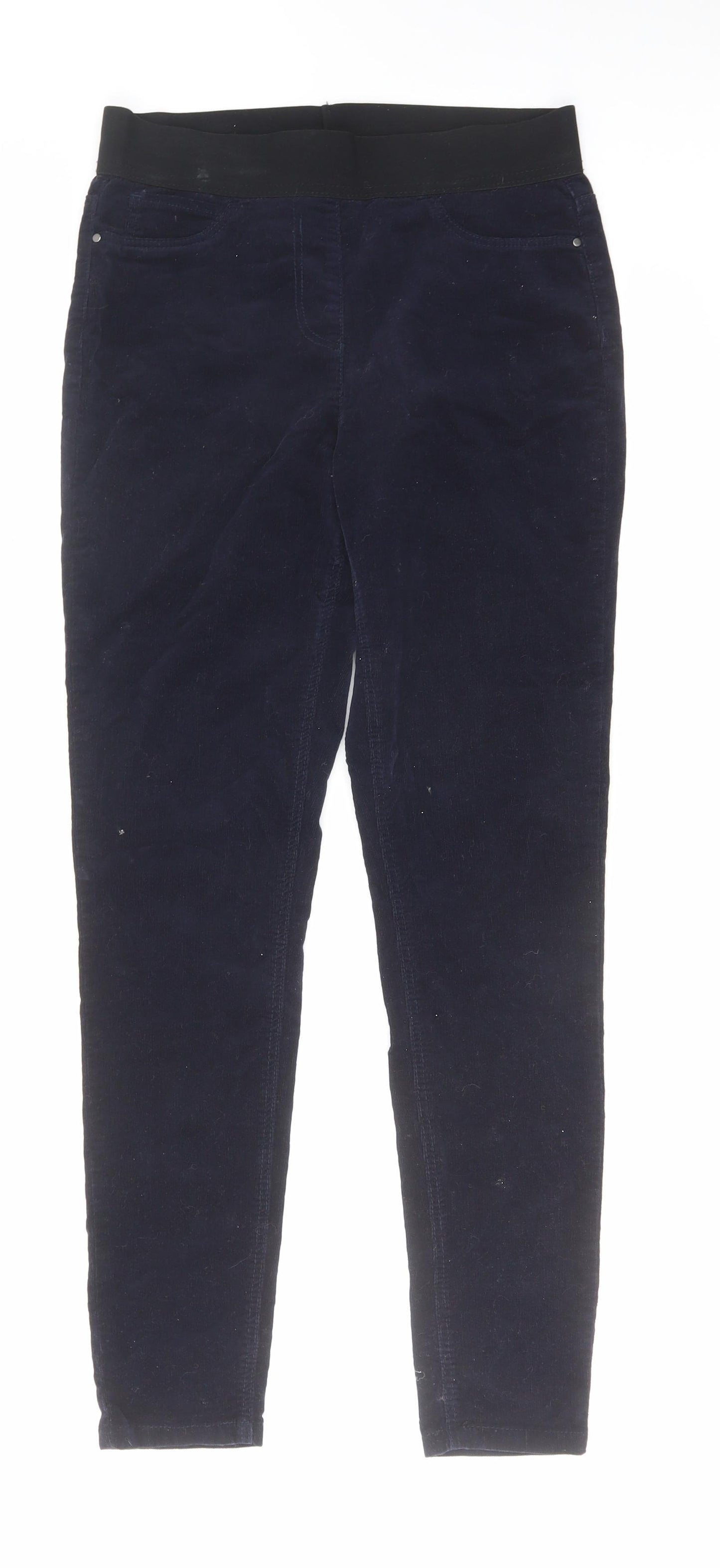 George Womens Blue Cotton Jegging Trousers Size 10 L28 in Regular