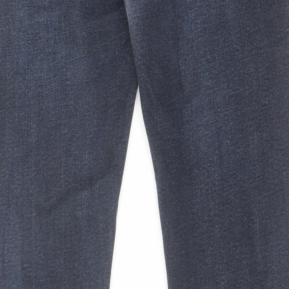 Topman Mens Blue Cotton Skinny Jeans Size 32 in L28 in Regular Button