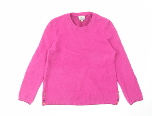 Heyton Womens Purple Round Neck Wool Pullover Jumper Size 14