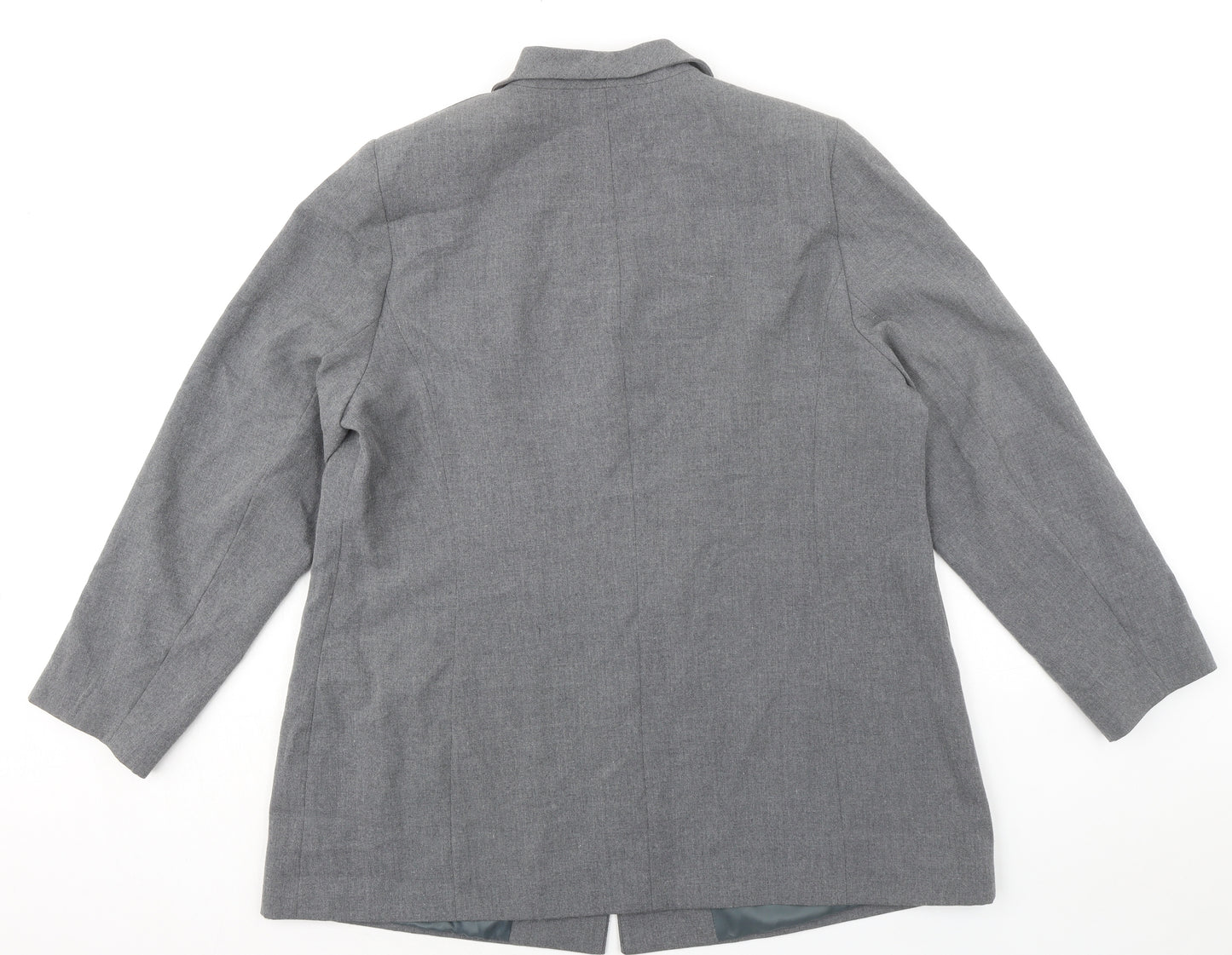 SlimTru Womens Grey Jacket Blazer Size 22 Button