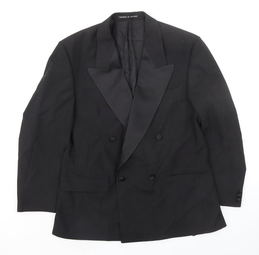 Daniel Drescott Mens Black Polyester Tuxedo Suit Jacket Size 40 Regular