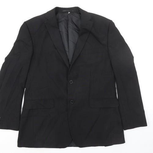 Thomas Nash Mens Black Polyester Jacket Suit Jacket Size 42 Regular