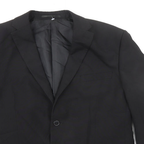 Thomas Nash Mens Black Polyester Jacket Suit Jacket Size 42 Regular