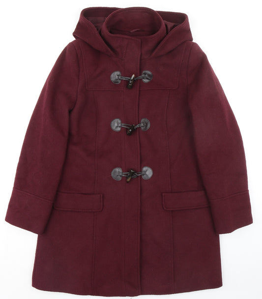 Marks and Spencer Womens Red Pea Coat Coat Size 14 Zip