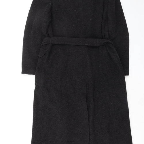 Monsoon Womens Black Overcoat Coat Size 18 Button