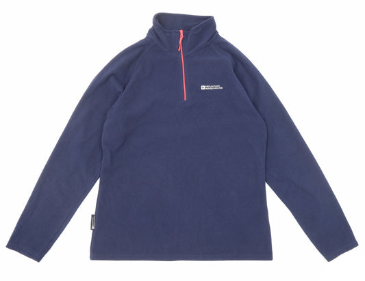 Mountain Warehouse Womens Blue Polyester Pullover Sweatshirt Size 14 Zip