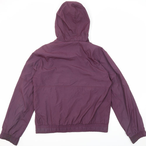 Drunknmunky Womens Purple Windbreaker Jacket Size L Zip