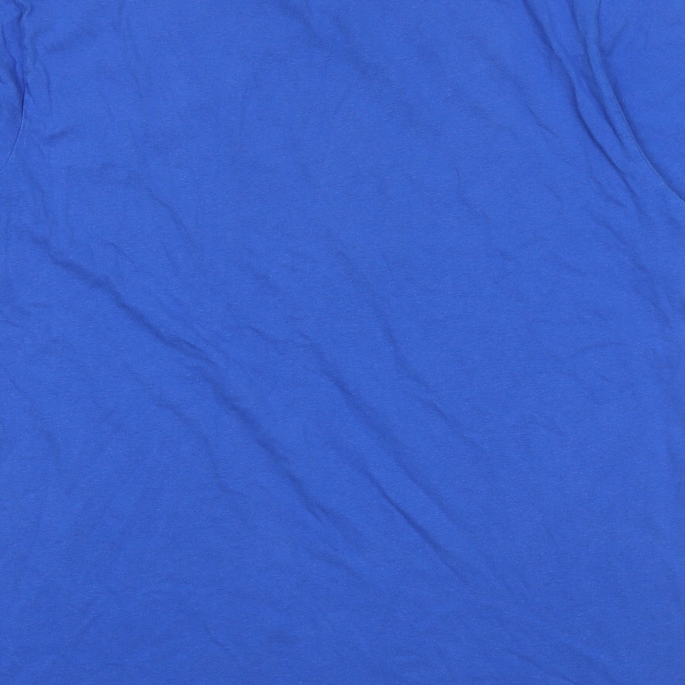 NEXT Mens Blue Cotton T-Shirt Size L Round Neck