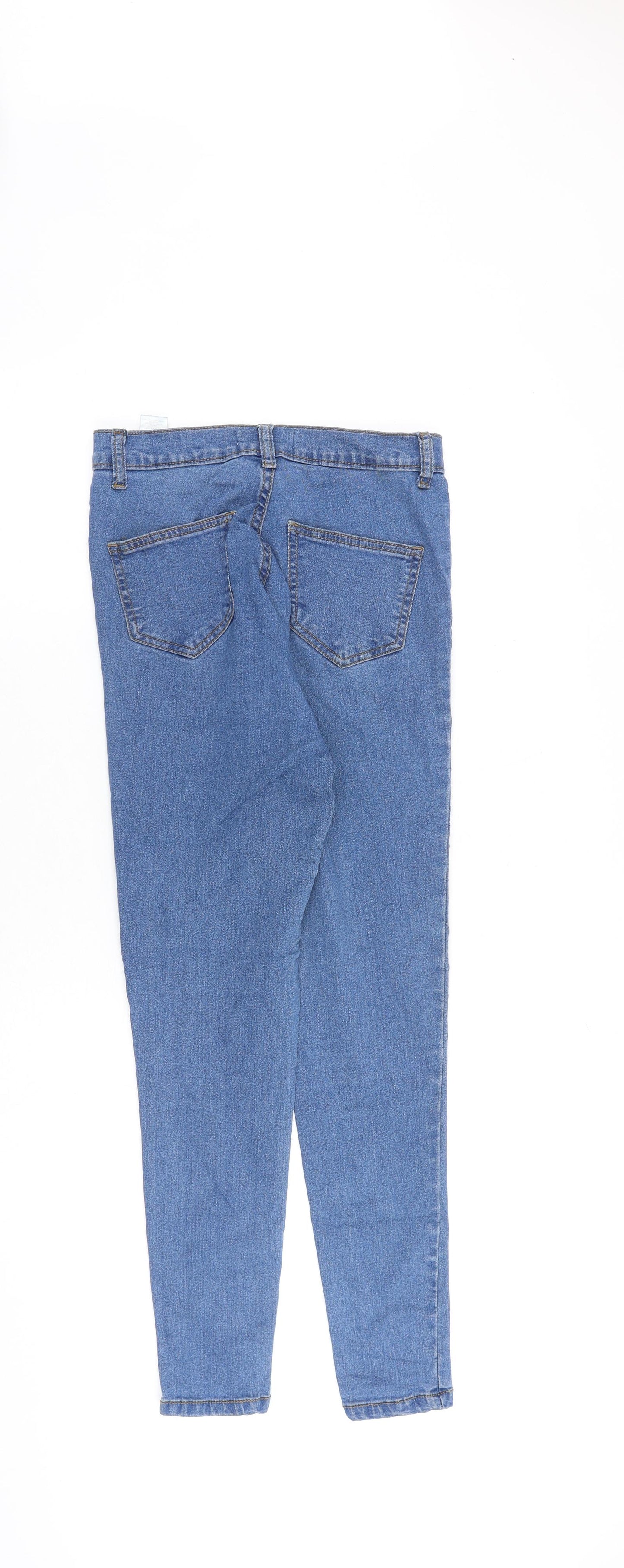 Dont think twice Womens Blue Cotton Skinny Jeans Size 8 L27 in Regular Zip