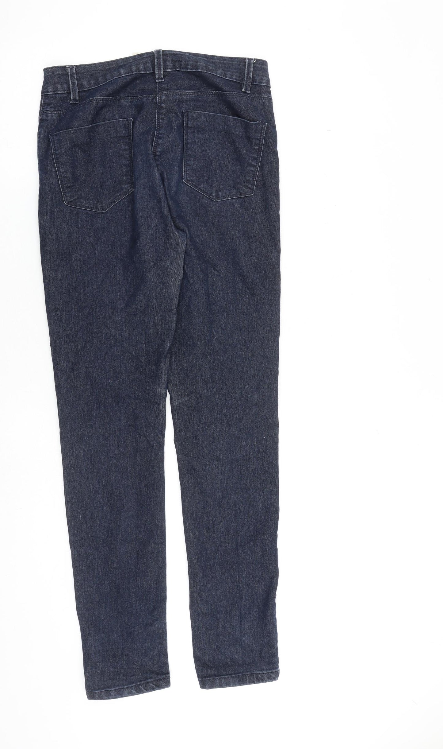 Papaya Womens Blue Cotton Skinny Jeans Size 10 L31 in Slim Zip