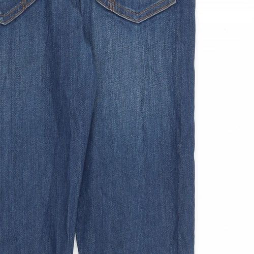 Pierre Cardin Mens Blue Cotton Straight Jeans Size 34 in L32 in Regular Zip