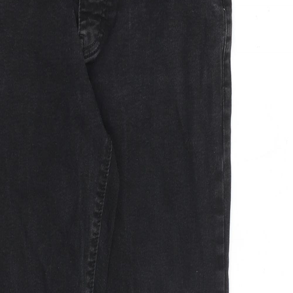 Denim & Co. Mens Grey Cotton Tapered Jeans Size 30 in L30 in Regular Zip