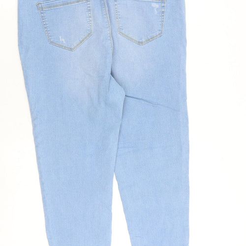 Jenny Womens Blue Cotton Jegging Jeans Size 16 L24 in Regular