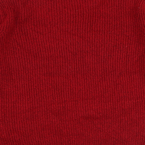 Marks and Spencer Mens Red Round Neck Acrylic Pullover Jumper Size 2XL Long Sleeve