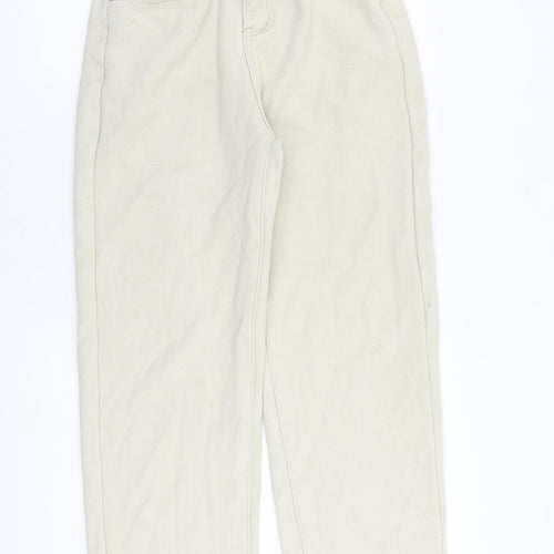Evis Jeans Womens Beige Cotton Straight Jeans Size 30 in L28 in Regular Zip