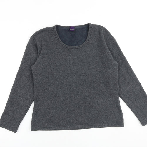 Wonders Womens Grey Cotton Pullover Sweatshirt Size M Pullover