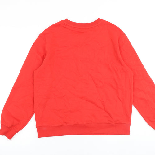 Marks and Spencer Womens Red Polyester Pullover Sweatshirt Size S Pullover