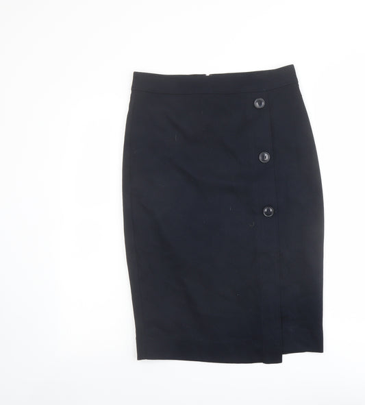 Principles Womens Blue Polyester Straight & Pencil Skirt Size 10 Zip