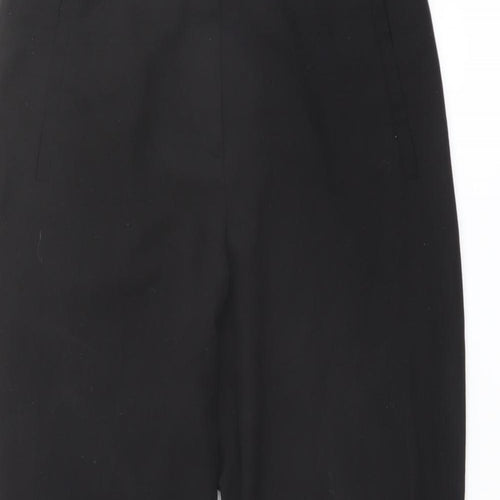 Topshop Womens Black Polyester Carrot Trousers Size 10 L25 in Regular Button