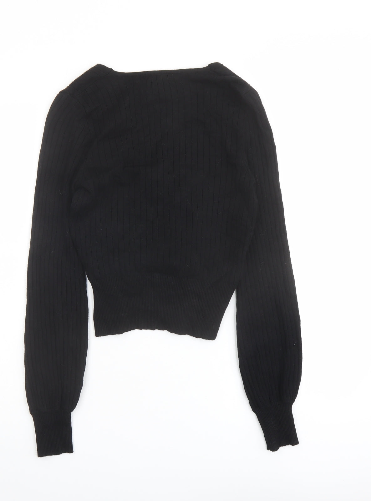 Urban Bliss Womens Black V-Neck Viscose Pullover Jumper Size 12