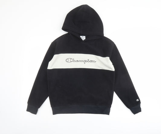 Champion Boys Black Polyester Pullover Hoodie Size 11-12 Years Pullover