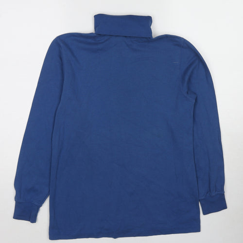 Lands' End Womens Blue Cotton Pullover Sweatshirt Size 4 Pullover