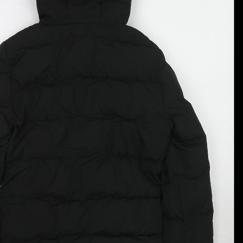 Superdry Womens Black Puffer Jacket Jacket Size 8 Zip